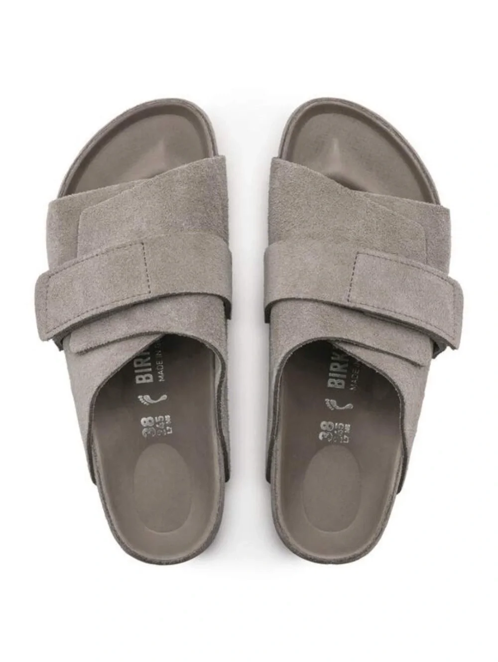Birkenstock Kyoto Suede Leather Sandals in Gray Taupe Women’s size 39 8-8.5